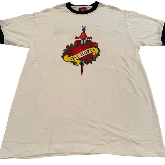 Vintage Love Hurts Valentine Movie Promo T Shirt Small - Picture 1 of 5
